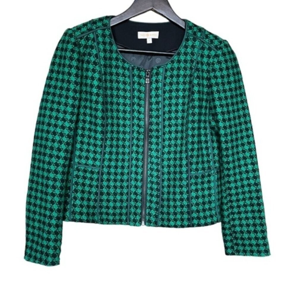 Tory Burch Tweed Jacket Women Size Small